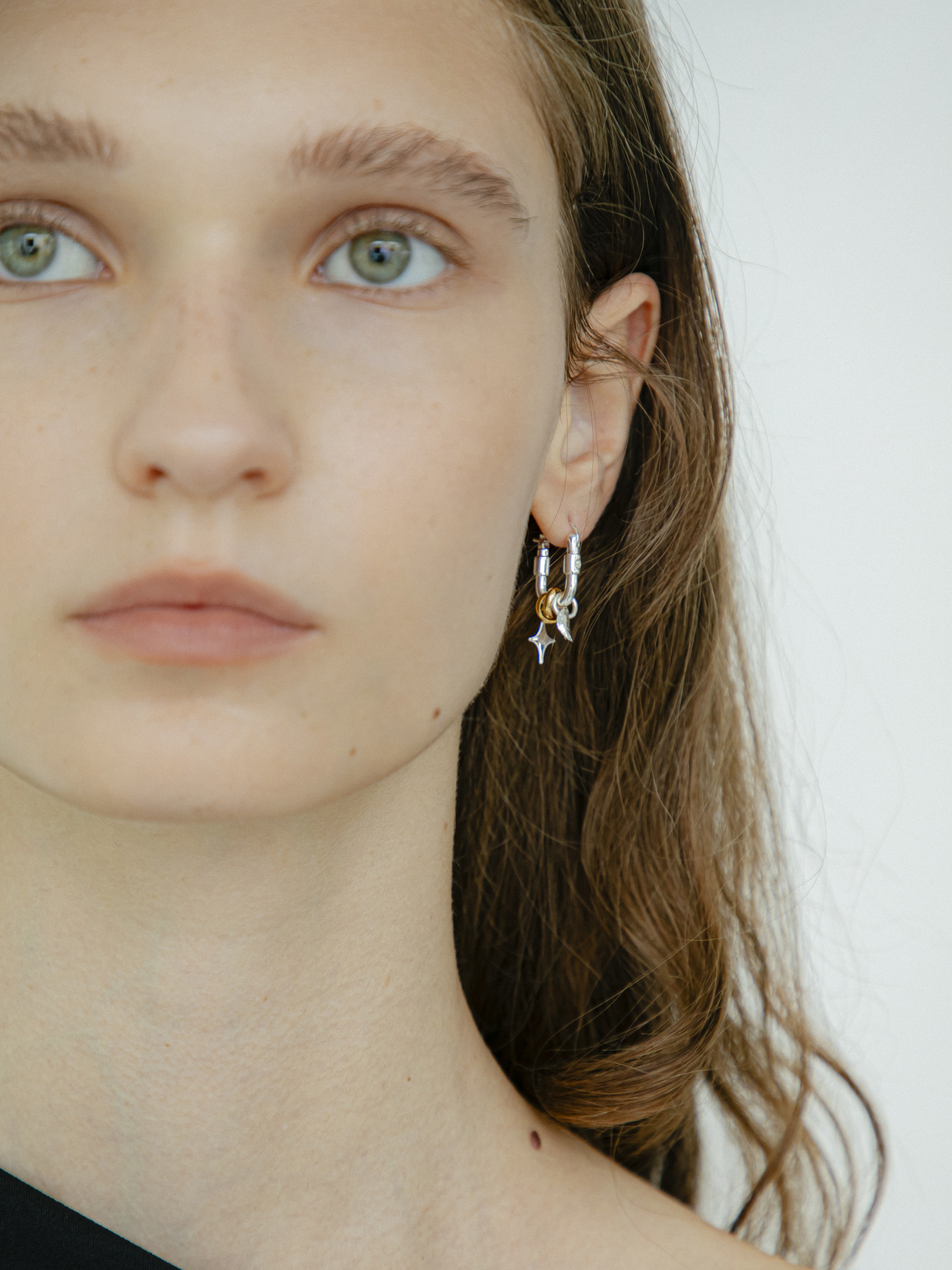 Sammy charm pierced earrings