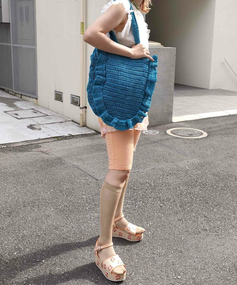 Casselini(キャセリーニ)ペーパーラウンドフリルバッグ