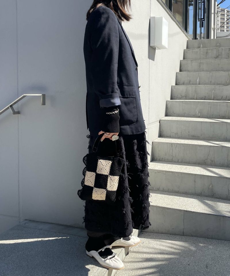 Casselini(キャセリーニ)スクエアクロシェハンドバッグ