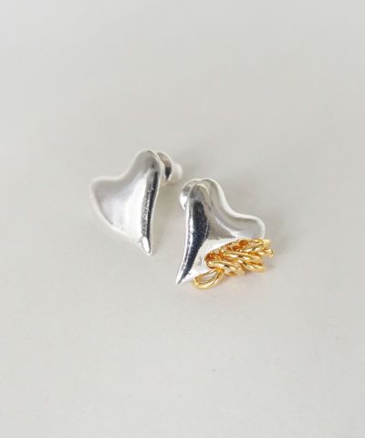 LAPUIS] Coil heart pierced earrings | CASSELINI ONLINE