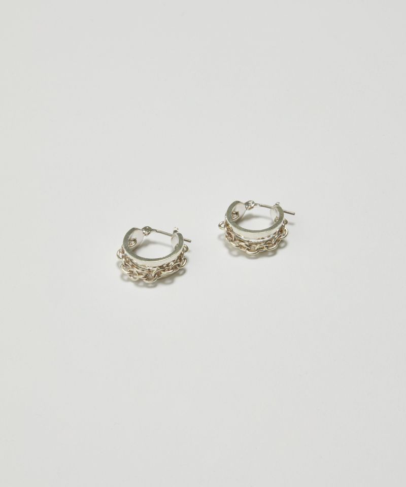 LAPUIS] Torio chain line pierced earrings | CASSELINI ONLINE