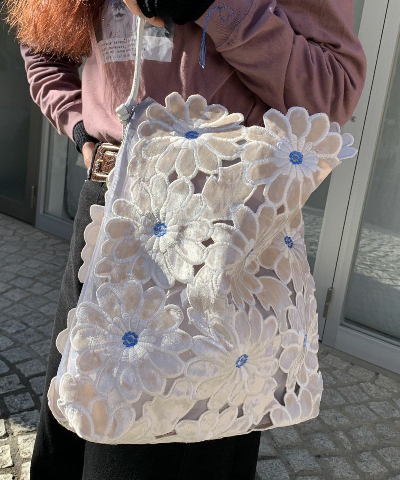 HEY! Mrs ROSE(ヘイ！ミセスローズ)ベロアフラワーTOTE