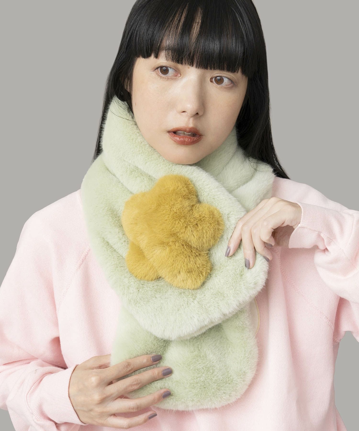 新品 ファーティペット オフホワイト 千鳥柄 差し込みニット付 しょぼく