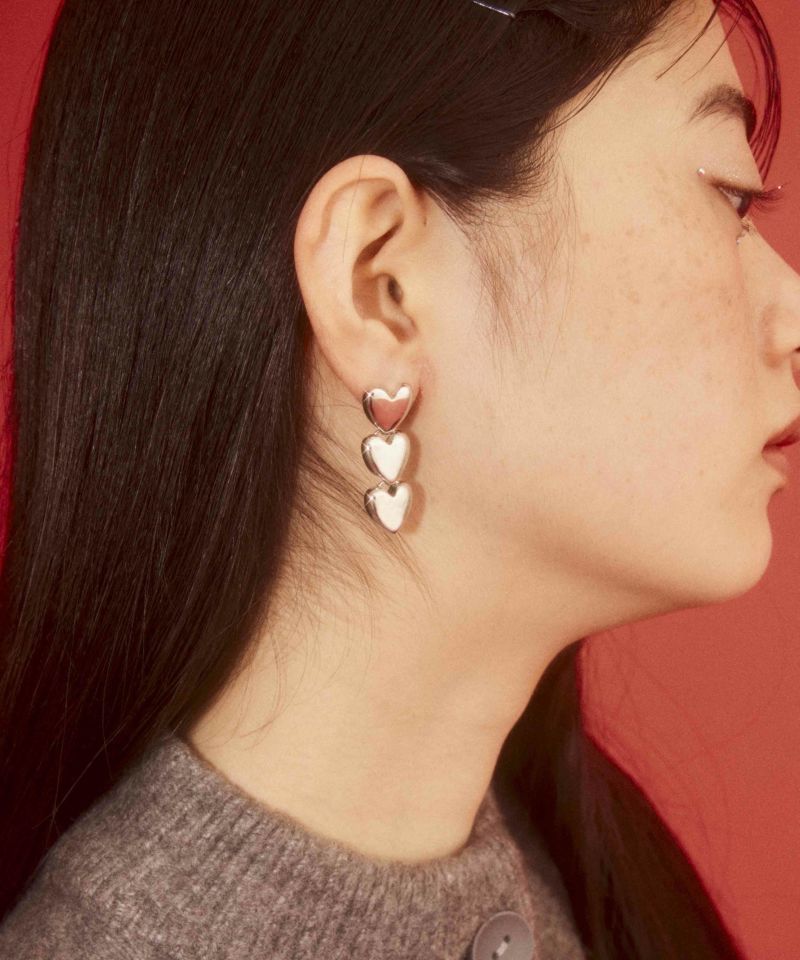 堅実な究極の Casselini(キャセリーニ)ハート3連ピアス | CASSELINI ONLINE ピアス