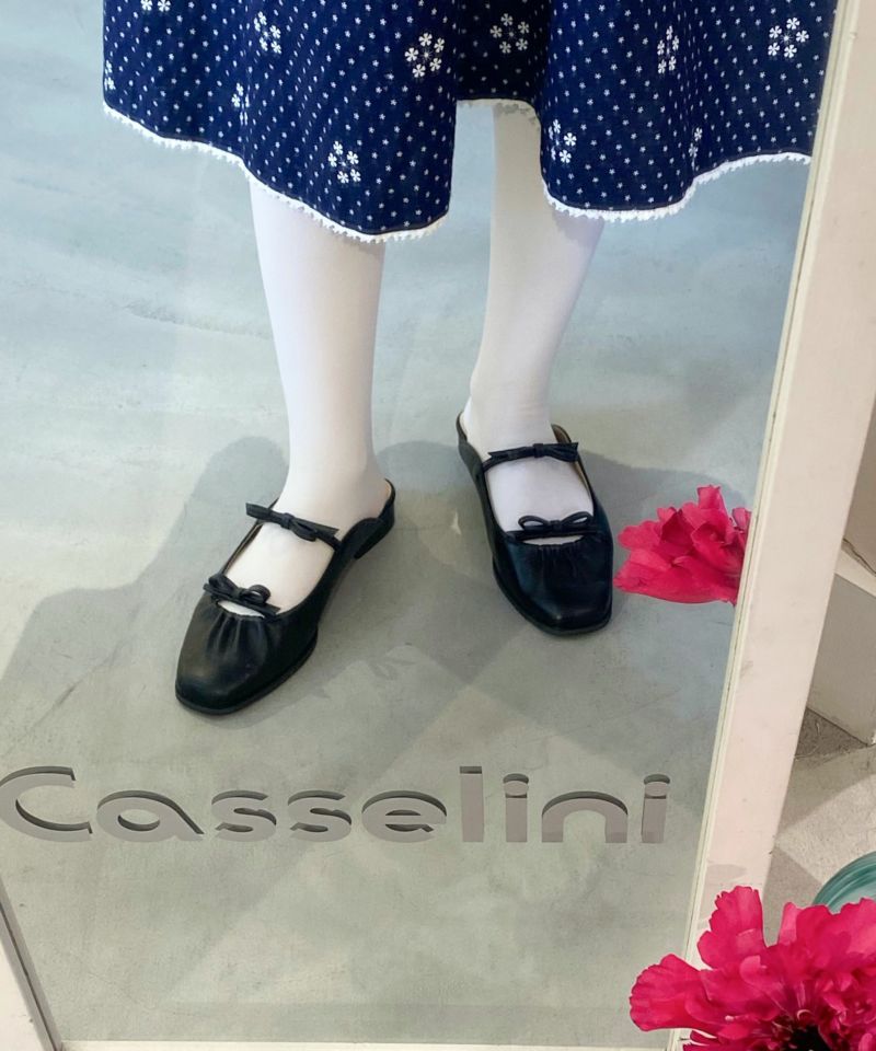 Casselini(キャセリーニ)ギャザーリボンミュール | CASSELINI ONLINE