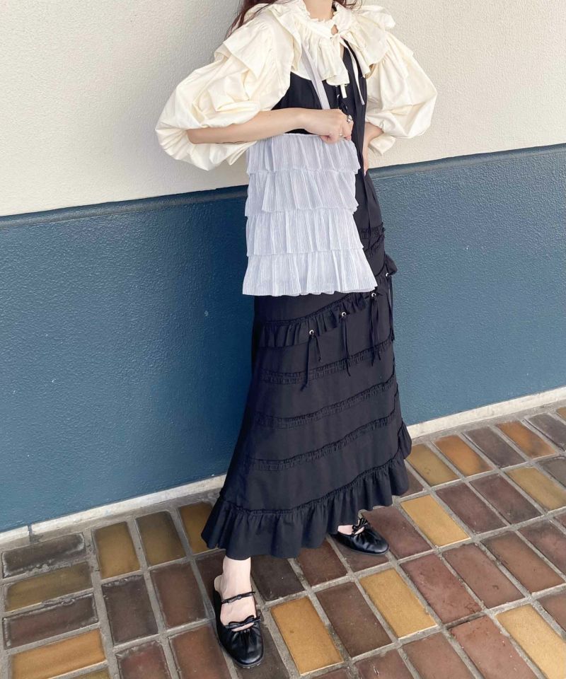 Casselini(キャセリーニ)シアープリーツフリルトート