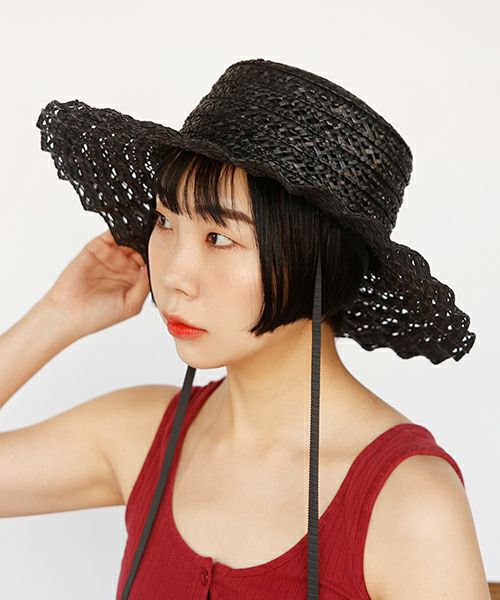 キャセリーニ なみなみハット　麦わら帽子 Casselini(キャセリーニ)透かしなみなみハット | CASSELINI