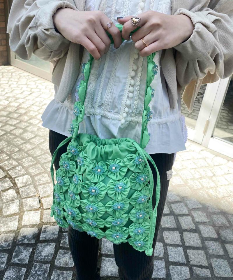 送料無料 いつまで HEY! Mrs ROSE(ヘイ！ミセスローズ)ハートYOYO NEW BAG フラワー・リース