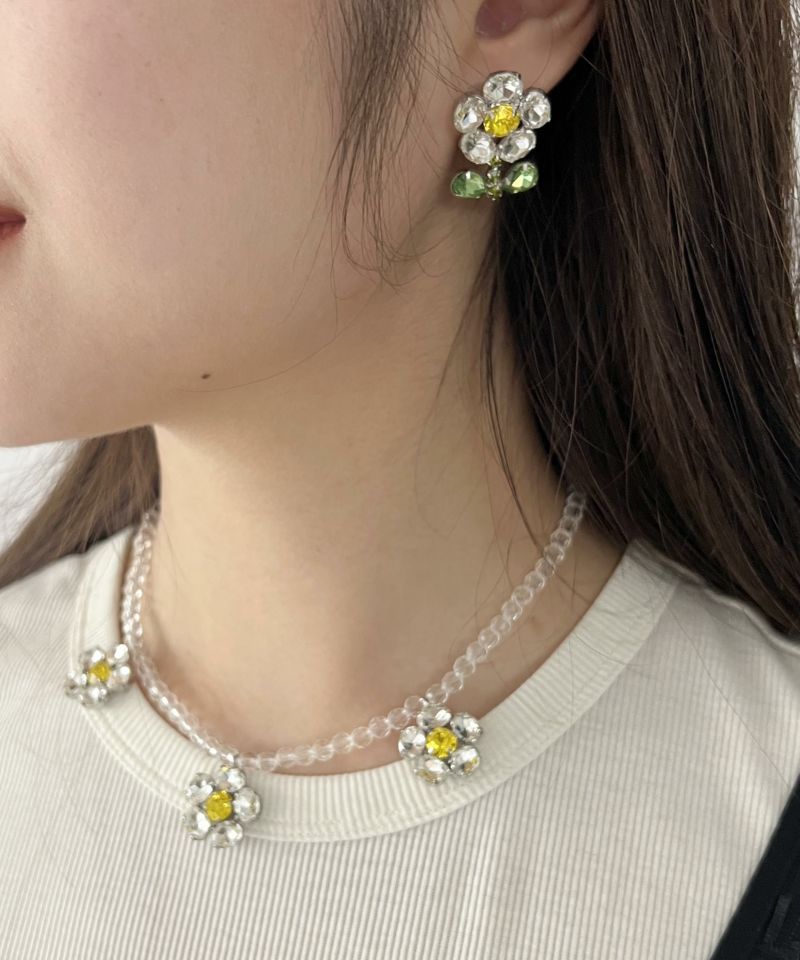 楽天市場】花 ネックレス 花ネックレス 華奢 キャッツアイ