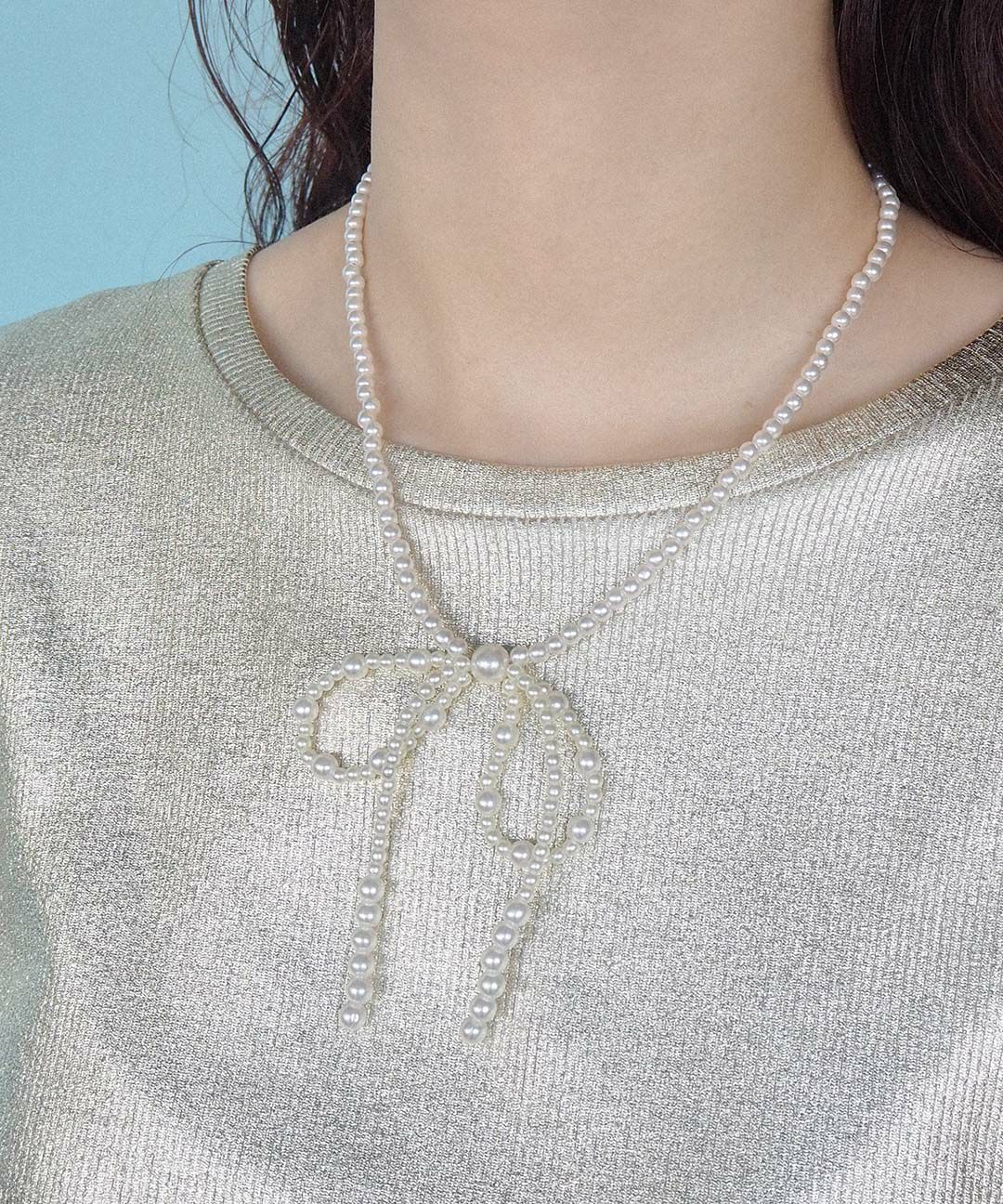 Casselini(キャセリーニ)リボンビーズネックレス | CASSELINI ONLINE SHOP