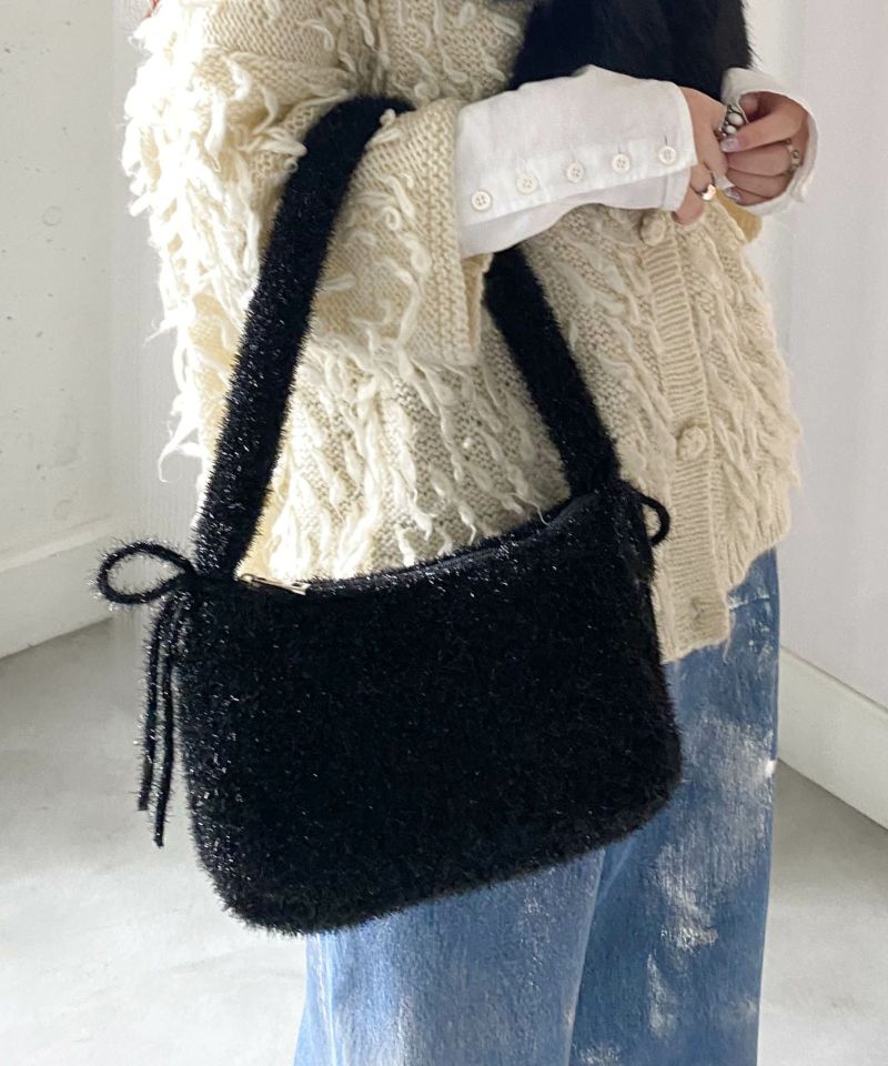 Casselini(キャセリーニ)シャイニーヤーンリボンバッグ