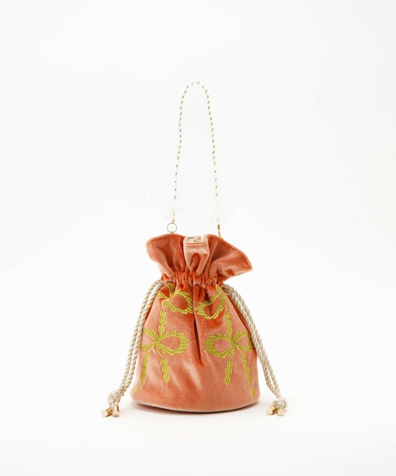 Casselini(キャセリーニ)スカラップエンブロイダリー巾着 | CASSELINI