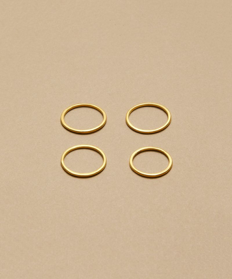 LAPUIS シルバー925 ゴールドリング 4個セット Silver925 by LAPUIS] Four set ring B | CASSELINI ONLINE SHOP