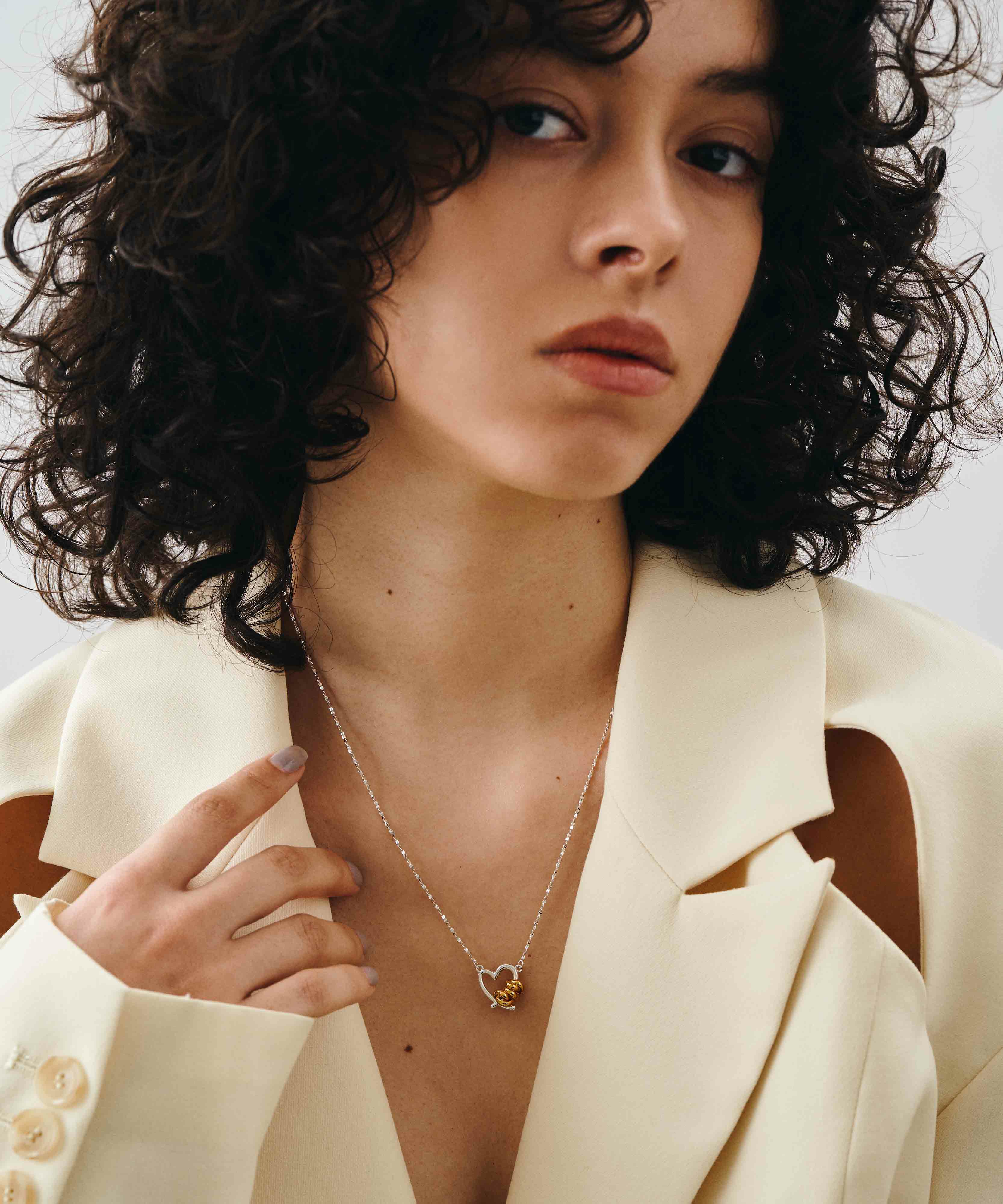 LAPUIS] Line coil heart necklace B | CASSELINI ONLINE SHOP