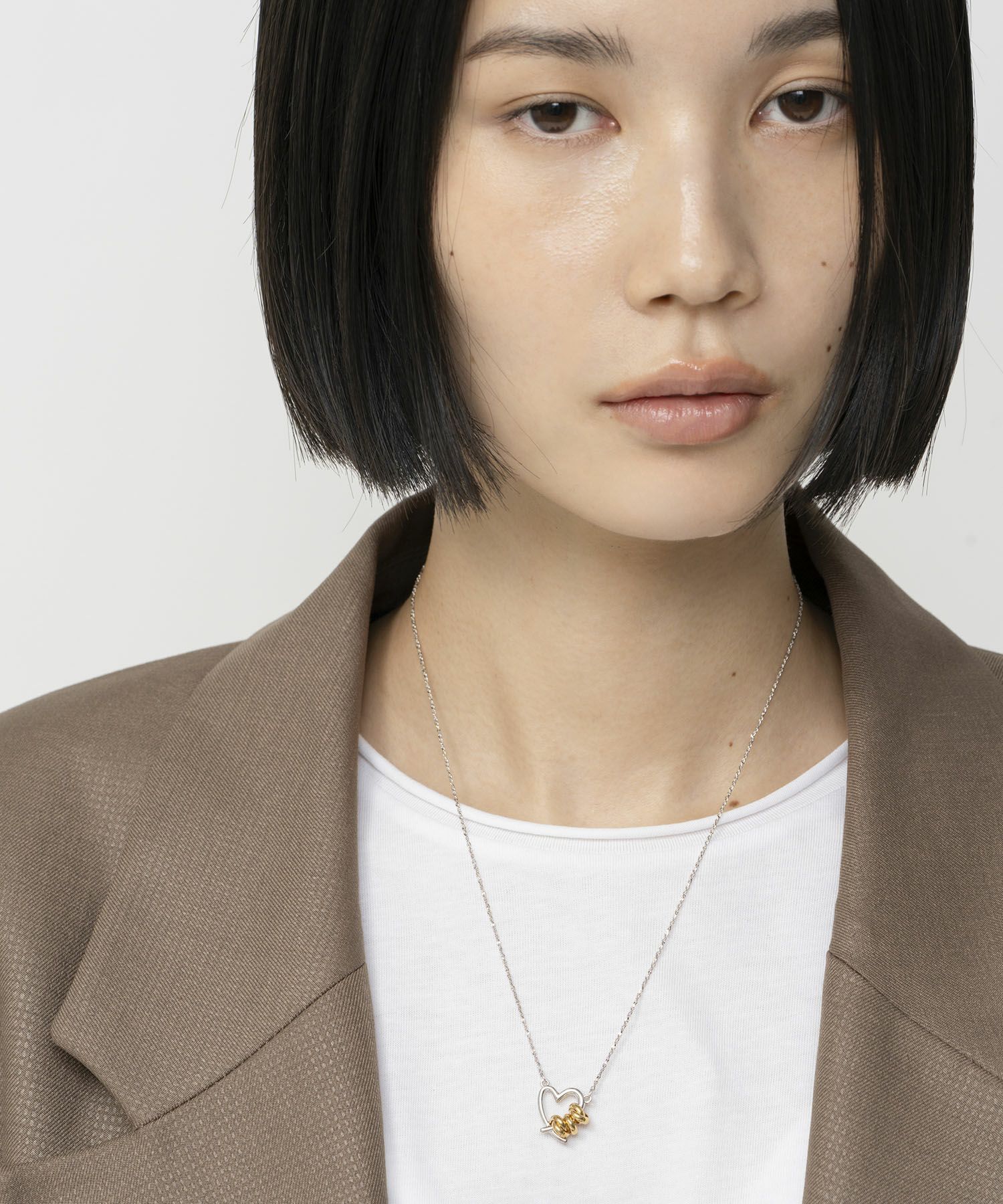 LAPUIS] Line coil heart necklace B | CASSELINI ONLINE SHOP