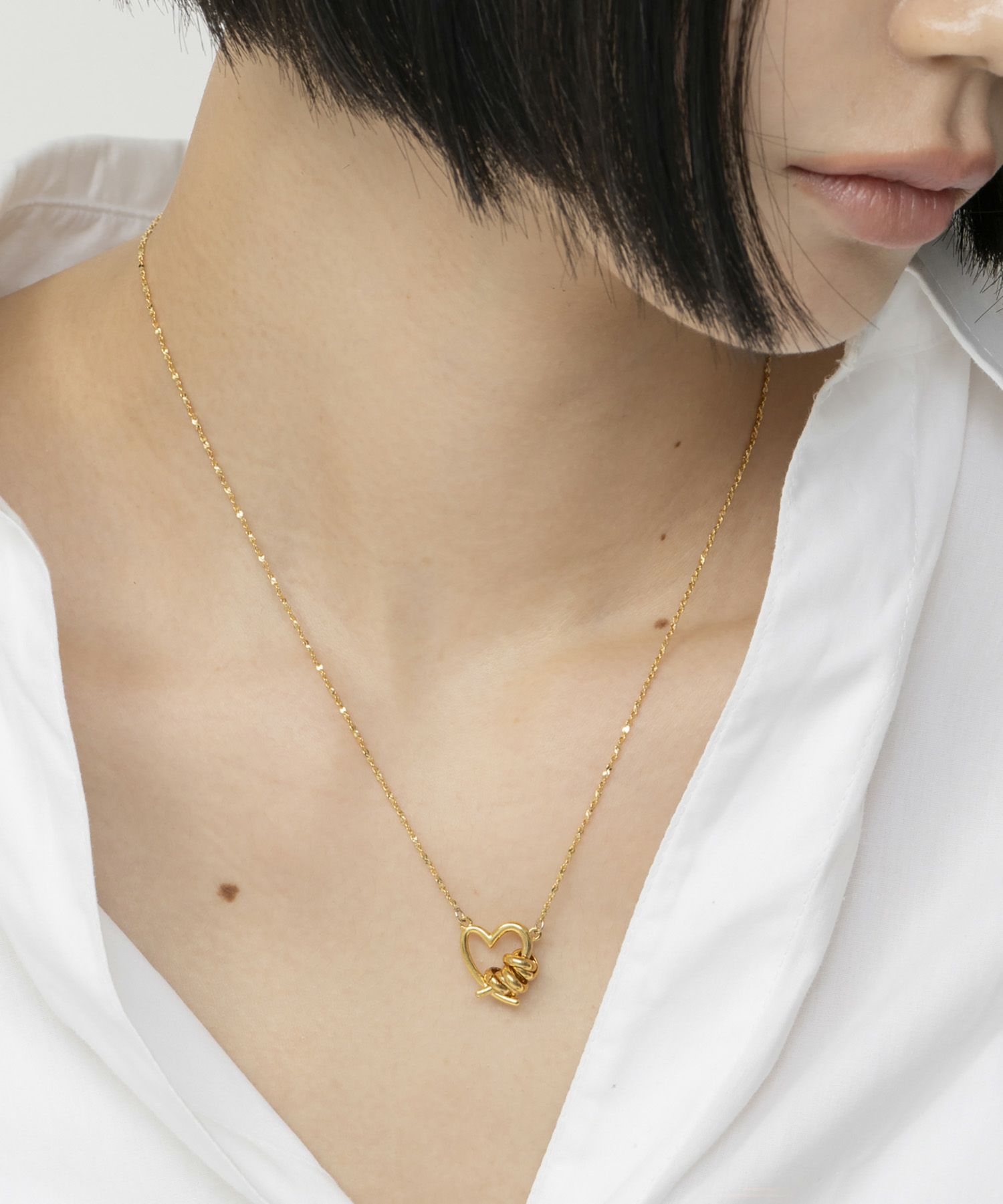 LAPUIS] Line coil heart necklace B | CASSELINI ONLINE SHOP