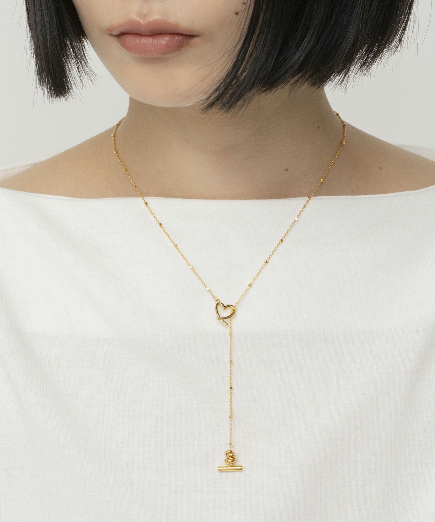 ラグジュアリーネックレス　イタリアブランド alanui LAPUIS] Line coil heart necklace A | CASSELINI ONLINE SHOP