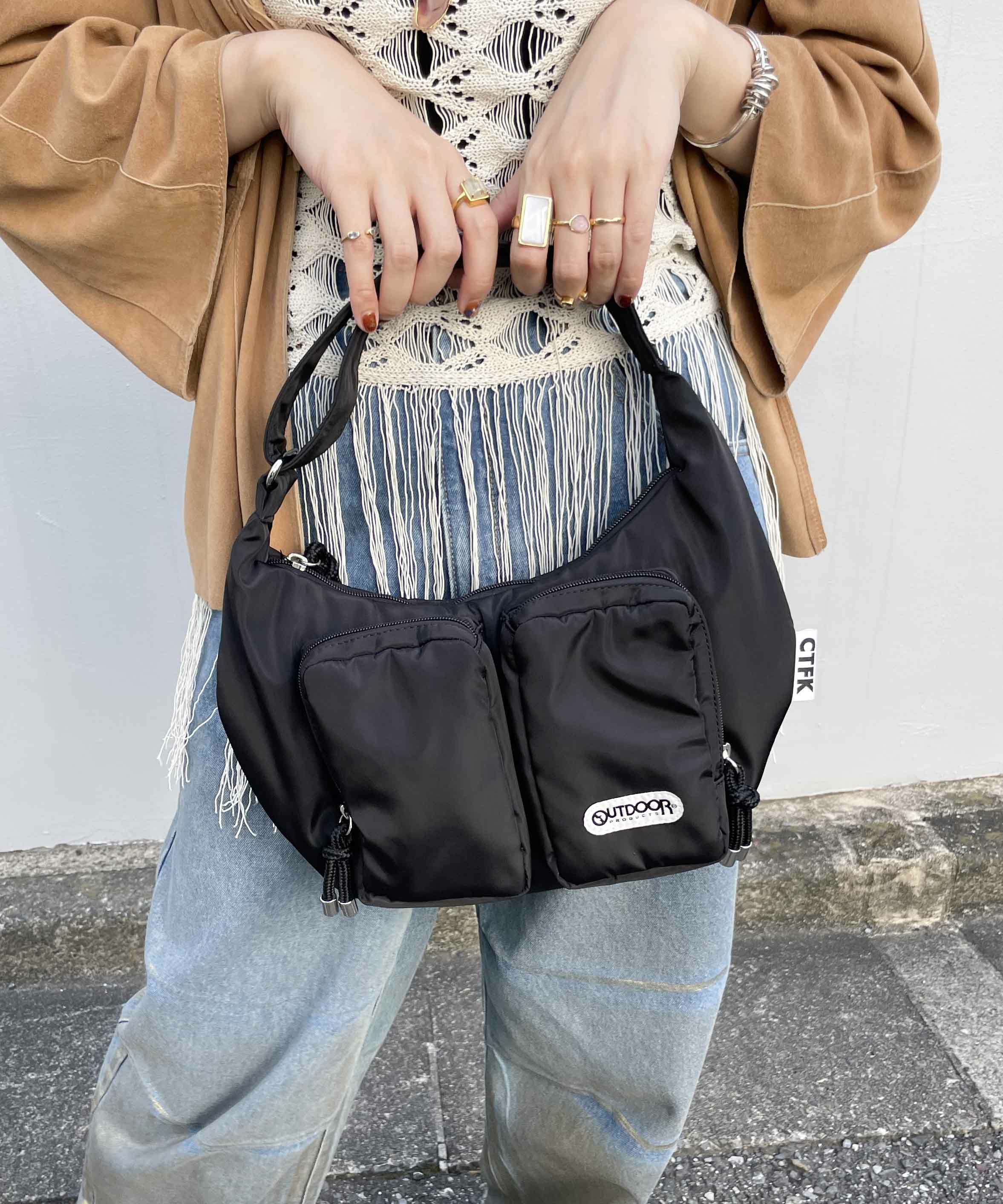 OUTDOOR PRODUCTS×CONTROL FREAK/CTFK】ダブルポケットハンドルバッグ