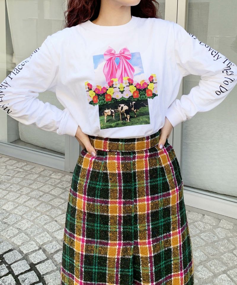 tシャツ HEY! Mrs ROSE(ヘイ！ミセスローズ)牛柄ロンT レディース CASSELINI｜HEY! Mrs ROSE(ヘイ!ミセスローズ)牛柄ロンT