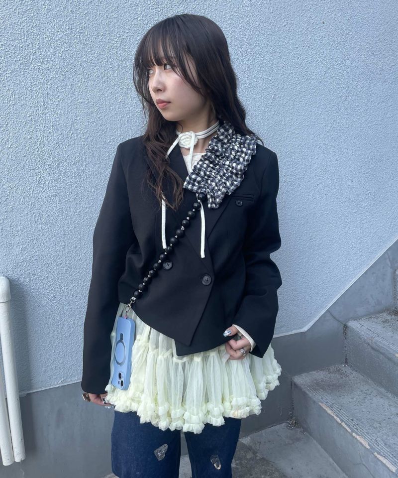 Casselini(キャセリーニ)プリントフリルモバイルショルダー