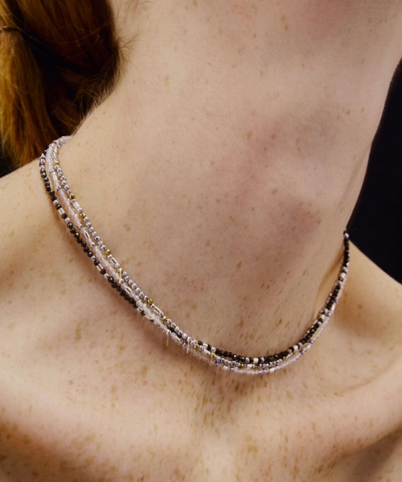 LAPUIS][Silver925 by LAPUIS] Random Stone necklace