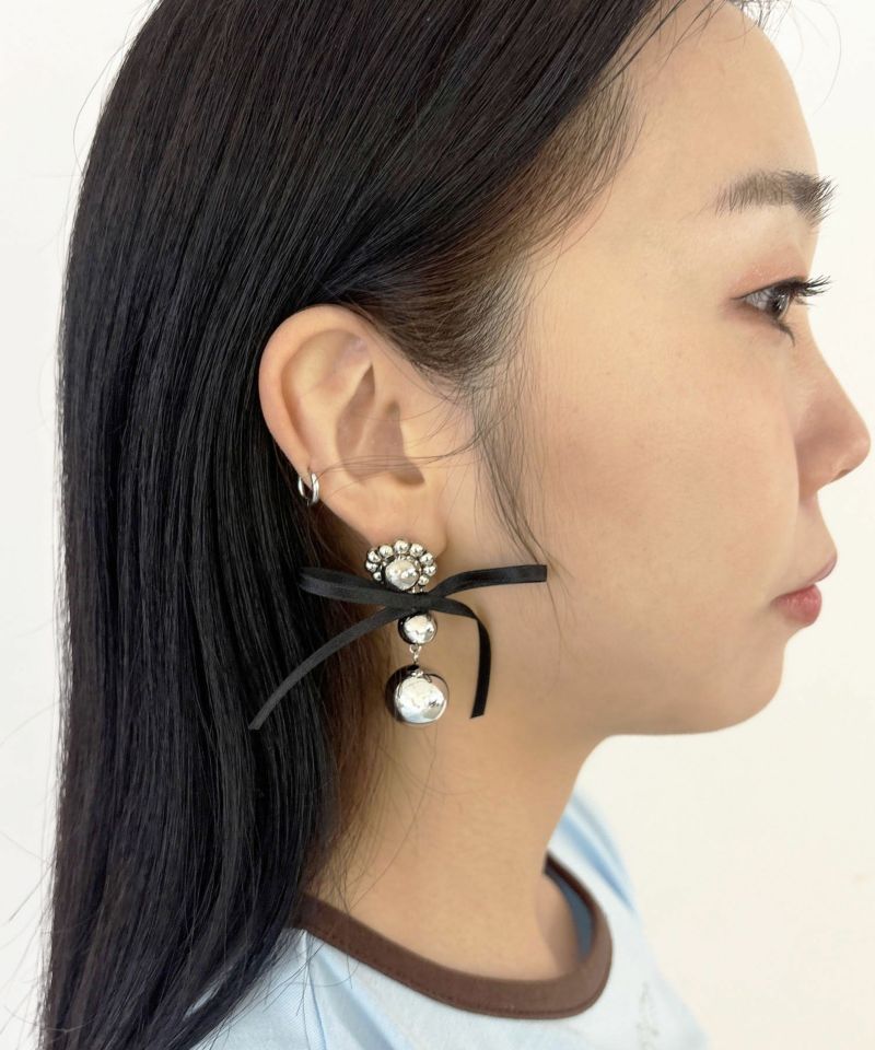 リボン パール ピアス LA VORAGINE（ラ ヴォラジネ） ピアス アレルギー対応リボンパール