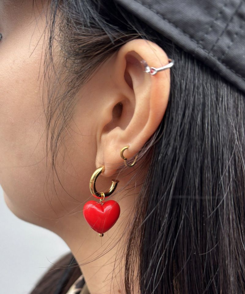 ADER.bijoux]ハートフープピアス | KOBUNSHA SELECT SHOP