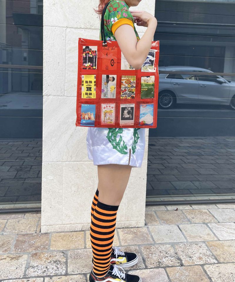 HEY! Mrs ROSE Shield Motif Tote ビニールバッグ セール】HEY! Mrs ROSE(ヘイ！ミセスローズ)Shield Motif Tote