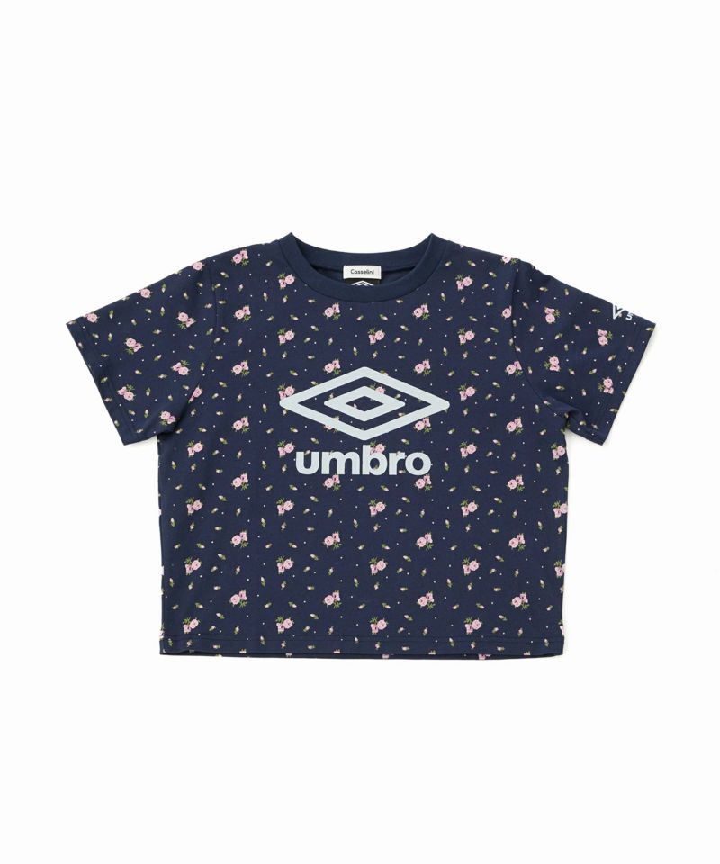 tシャツ 「UMBRO × Casselini」 花柄ロゴTシャツ レディース Casselini(キャセリーニ)【UMBRO × Casselini】花柄ロゴTシャツ