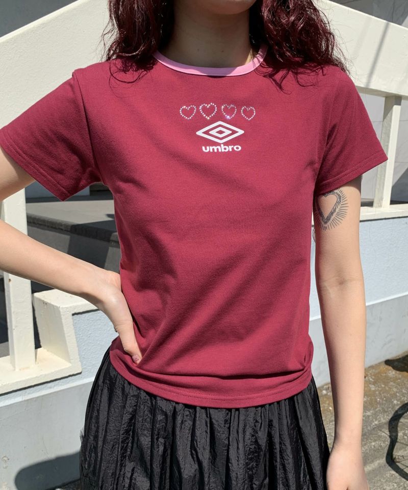 Casselini(キャセリーニ)【UMBRO × Casselini】ラインストーンT