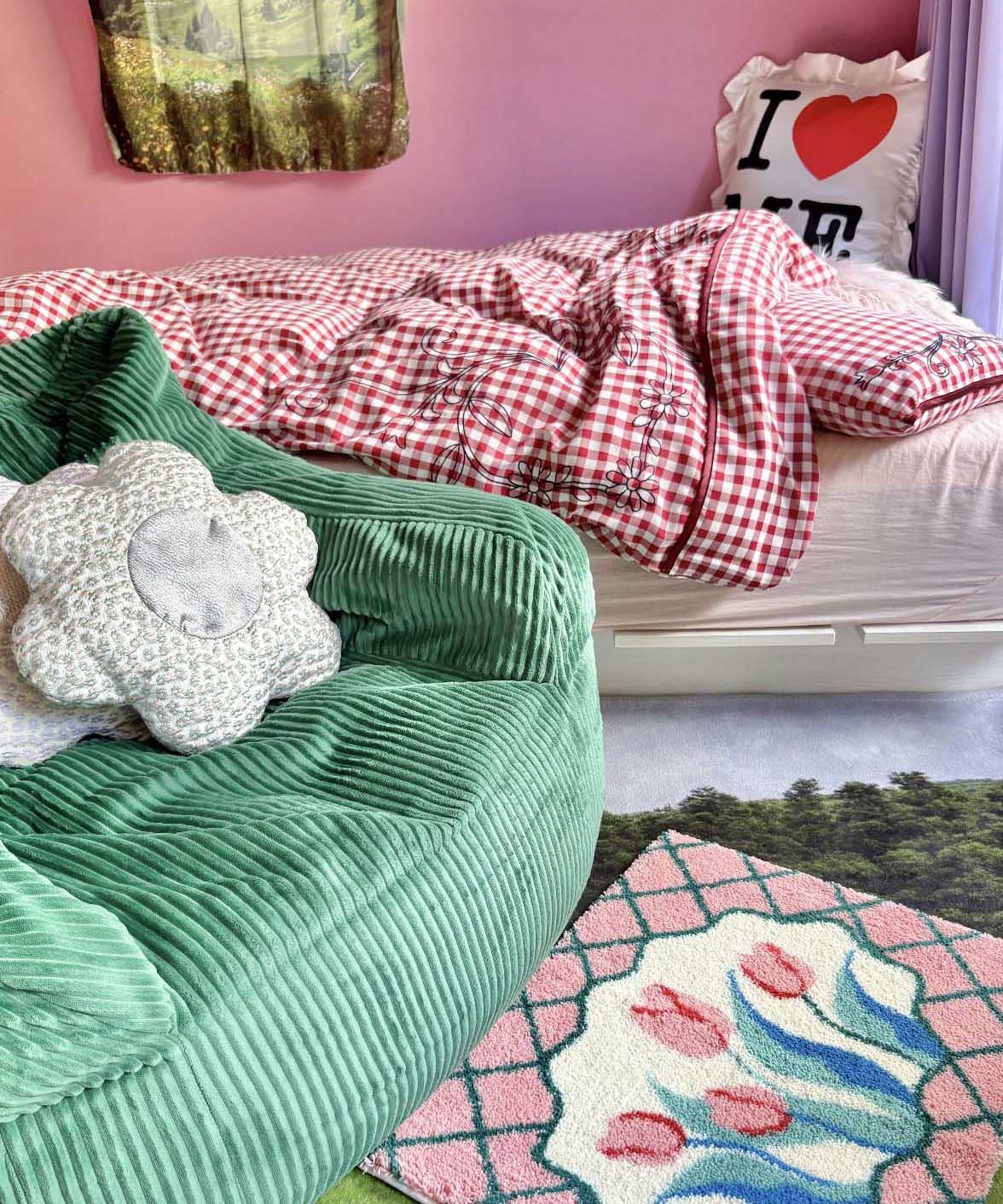 Casselini HOME(キャセリーニ ホーム)フラワー刺繍布団カバーセット