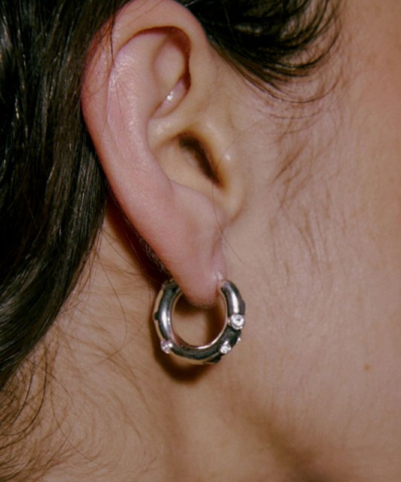 ピアス [KATENKELLY] French Rope Earrings Tiffany Rope Six-row Ear Clips in Yellow Gold and Platinum