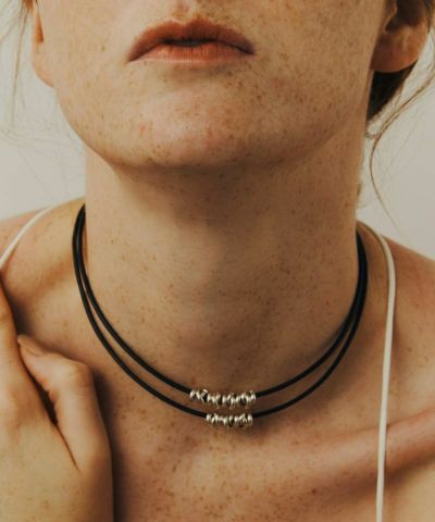 追加生産】[LAPUIS] Coil leather choker＜8月中旬発送予定