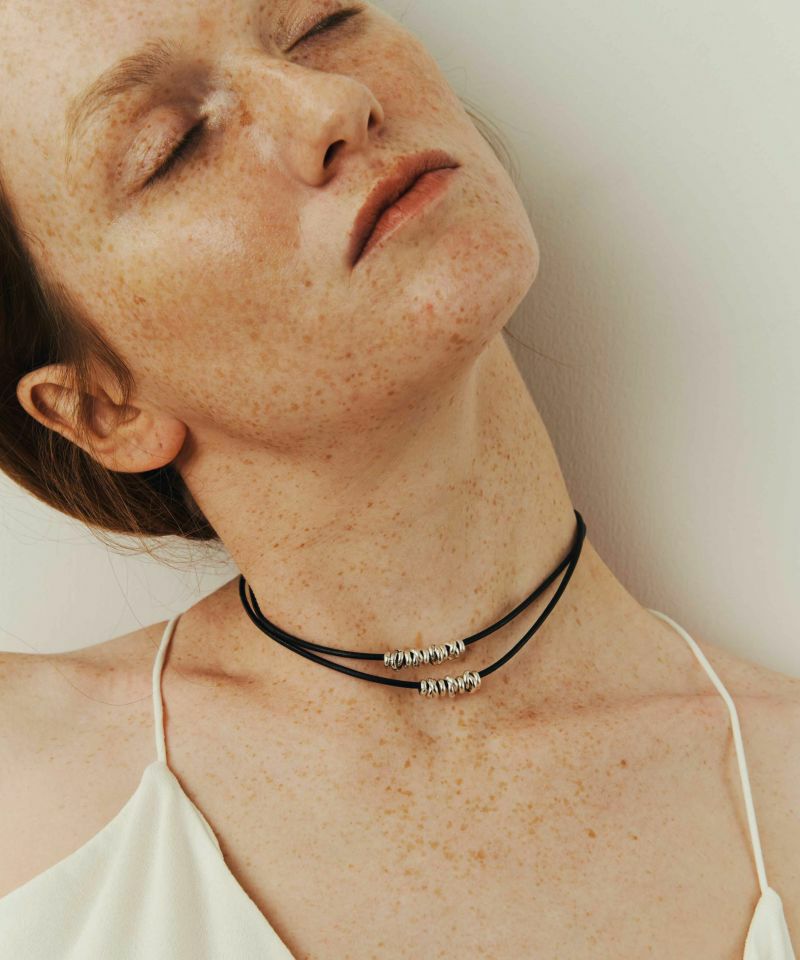 追加生産】[LAPUIS] Coil leather choker＜8月中旬発送予定