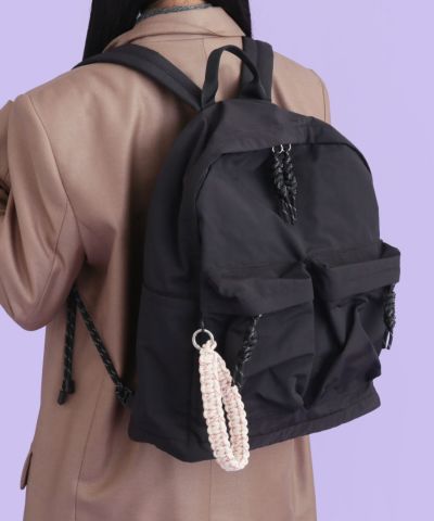 小悪魔ピエロ♡✨Casselini メタリックシルバー　リュックサック Amazon.co.jp: 小悪魔 リュックサック ブラック レース付き 蝙蝠