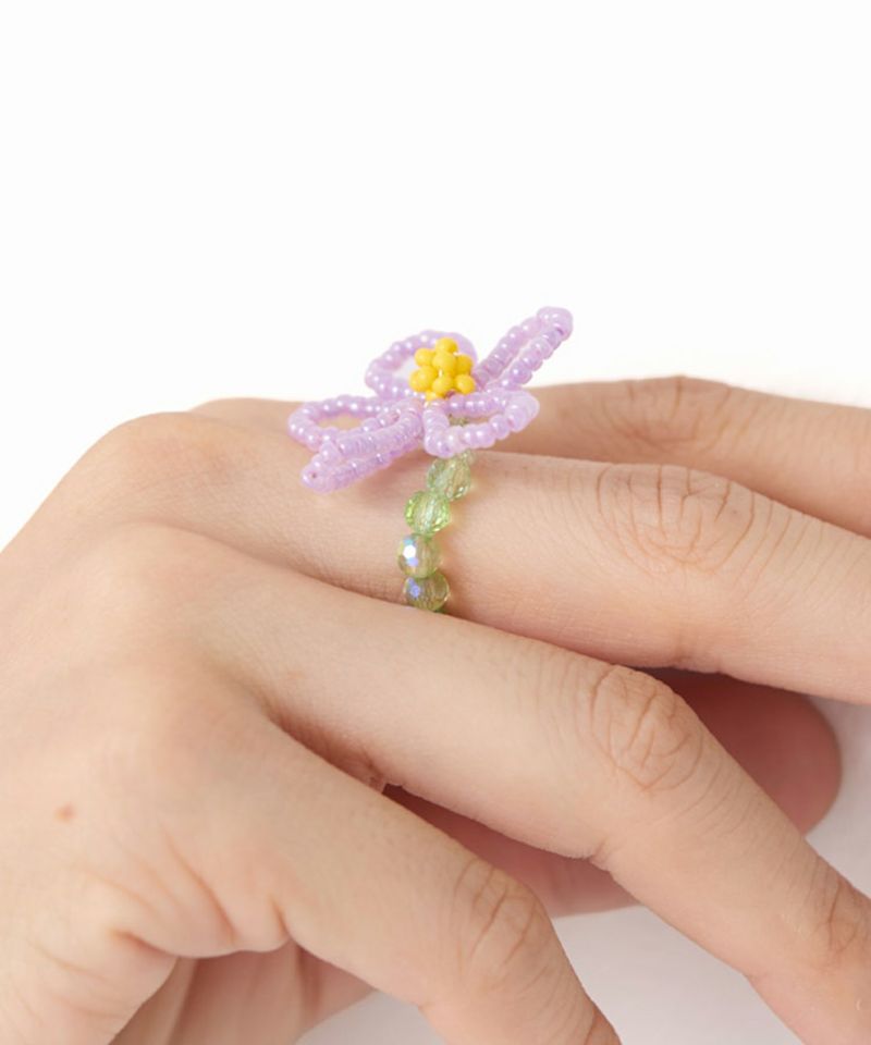flower beaded  ピアス  orイヤリング      キャセリーニ Casselini(キャセリーニ)フラワービーズリング | CASSELINI