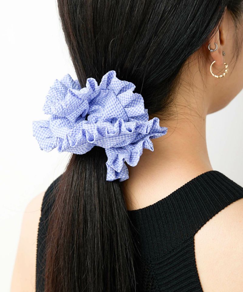 Casselini(キャセリーニ)ギンガムフリルシュシュ | CASSELINI ONLINE SHOP