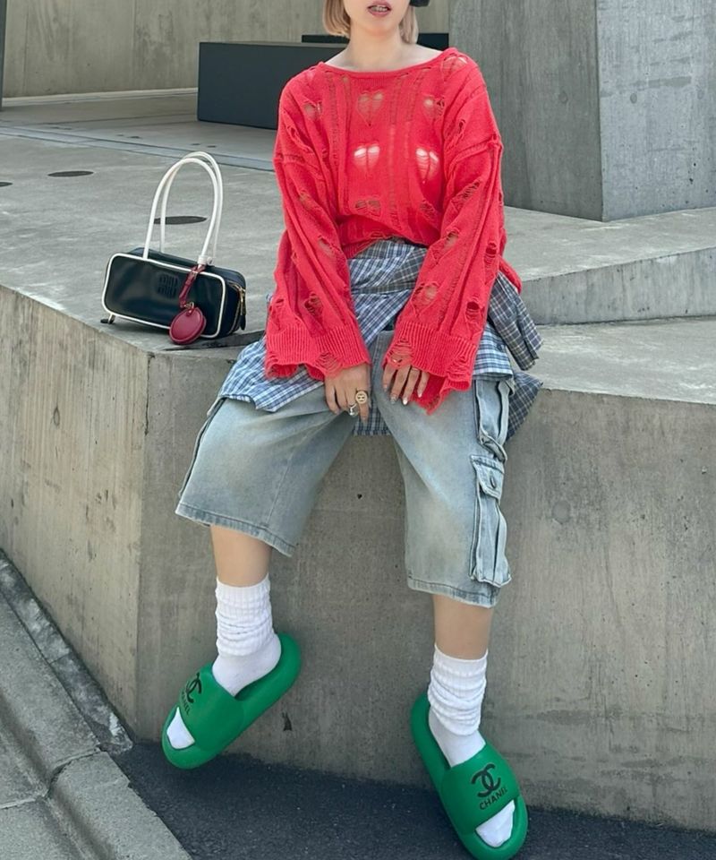 AlleyTokyo】ハートダメージニット | CASSELINI ONLINE SHOP