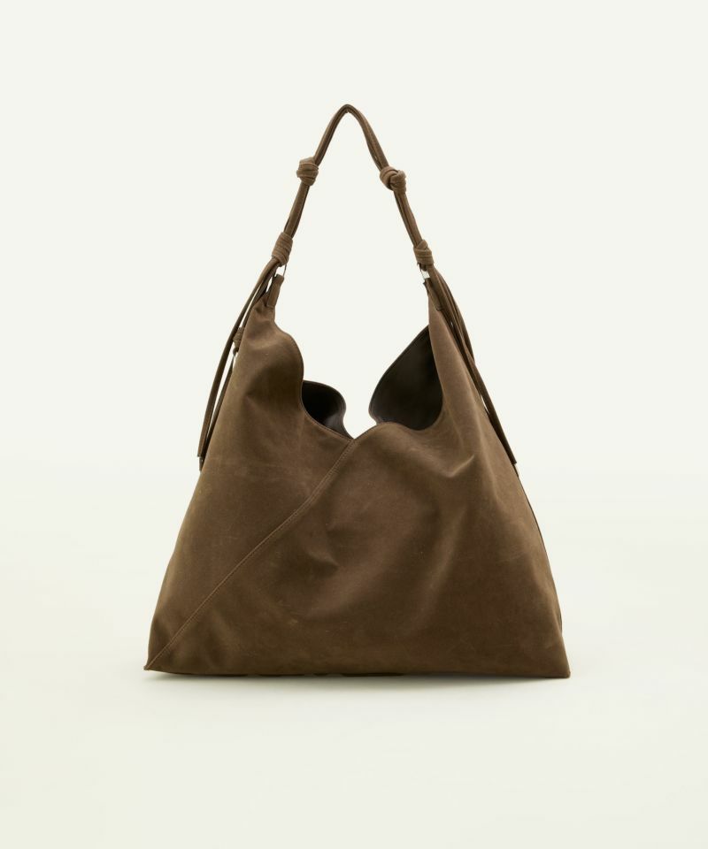 裂き織りハンドバッグ 木製ハンドル付き 布小物作り教室8月①】ウッドハンドルのバッグ・ラミネートのがま口