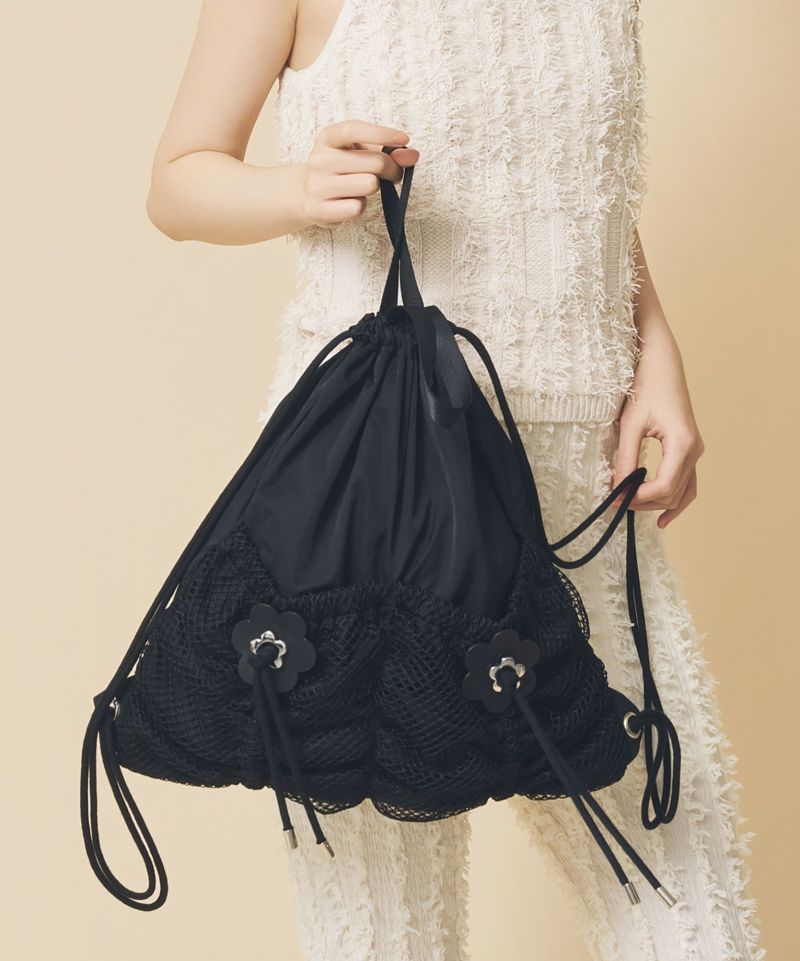 Casselini(キャセリーニ)フラワーモチーフナップサック＜1月下旬発送