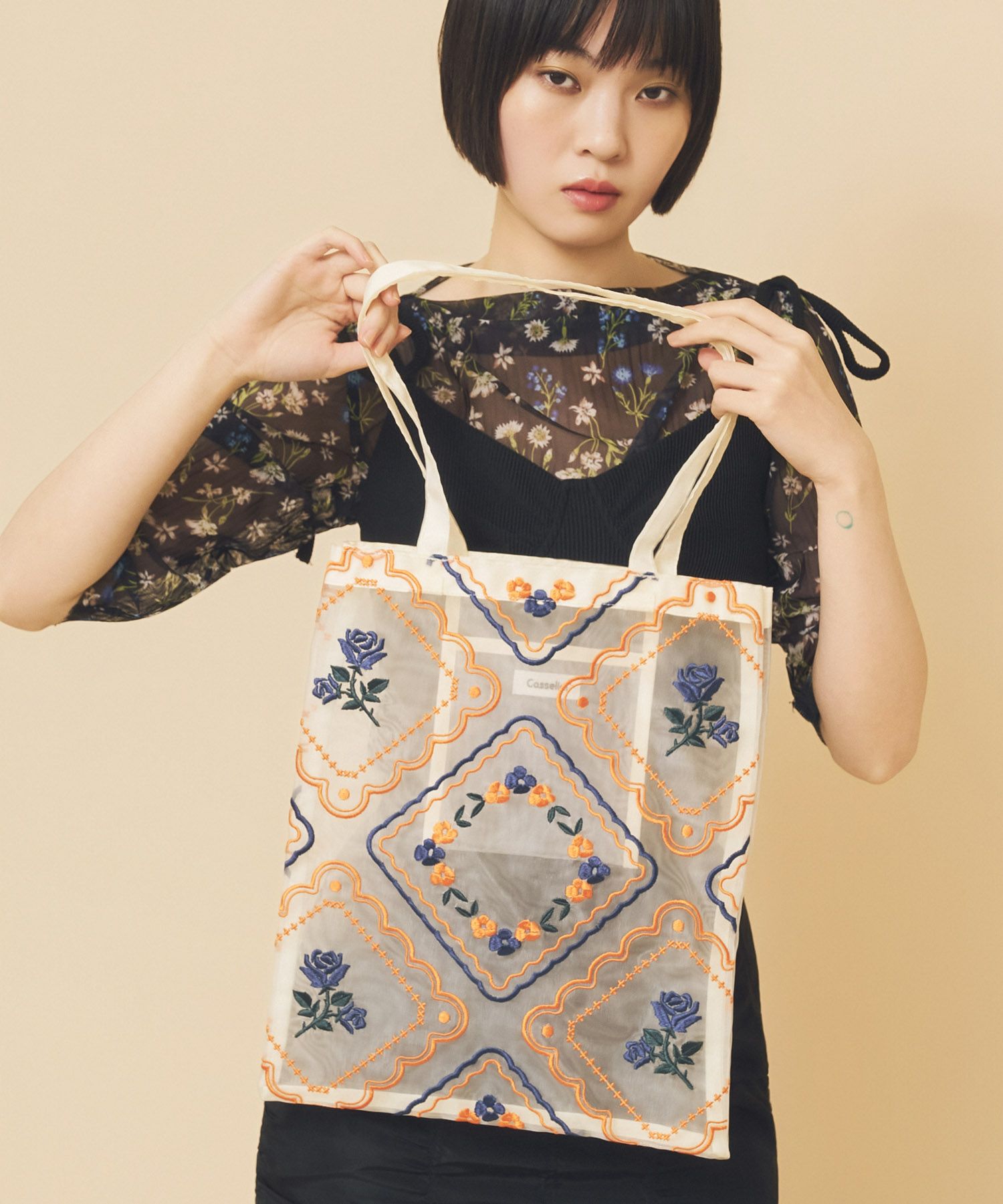 Casselini(キャセリーニ)チュール刺繍トート | CASSELINI ONLINE SHOP