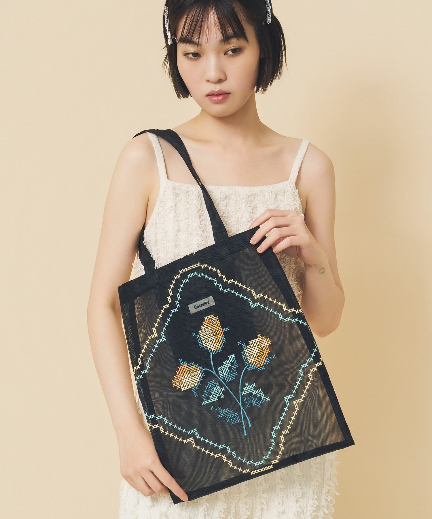 Casselini(キャセリーニ)チュール刺繍トート | CASSELINI ONLINE SHOP