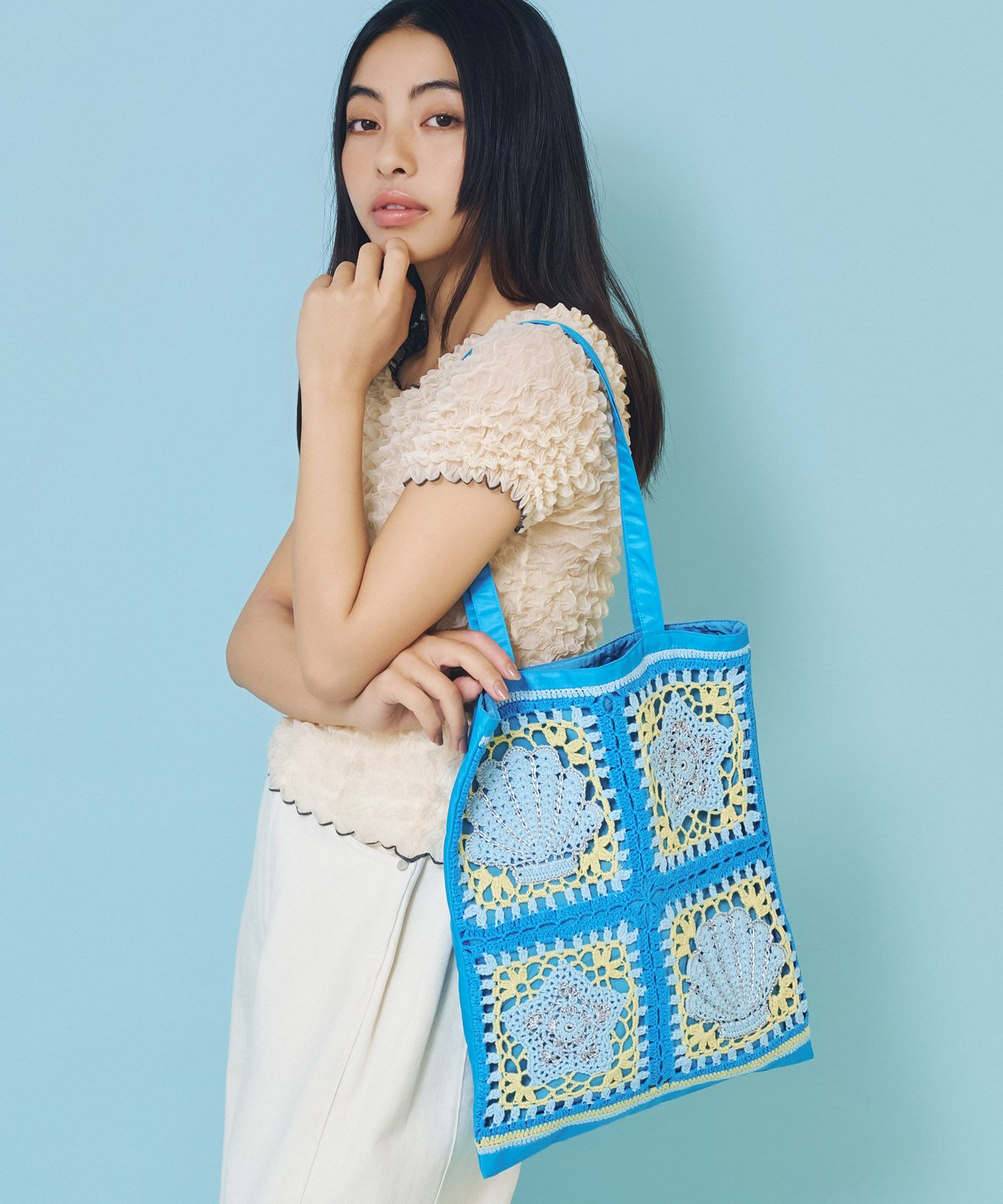 Casselini(キャセリーニ)クロシェトートバッグ＜3月中旬発送予定